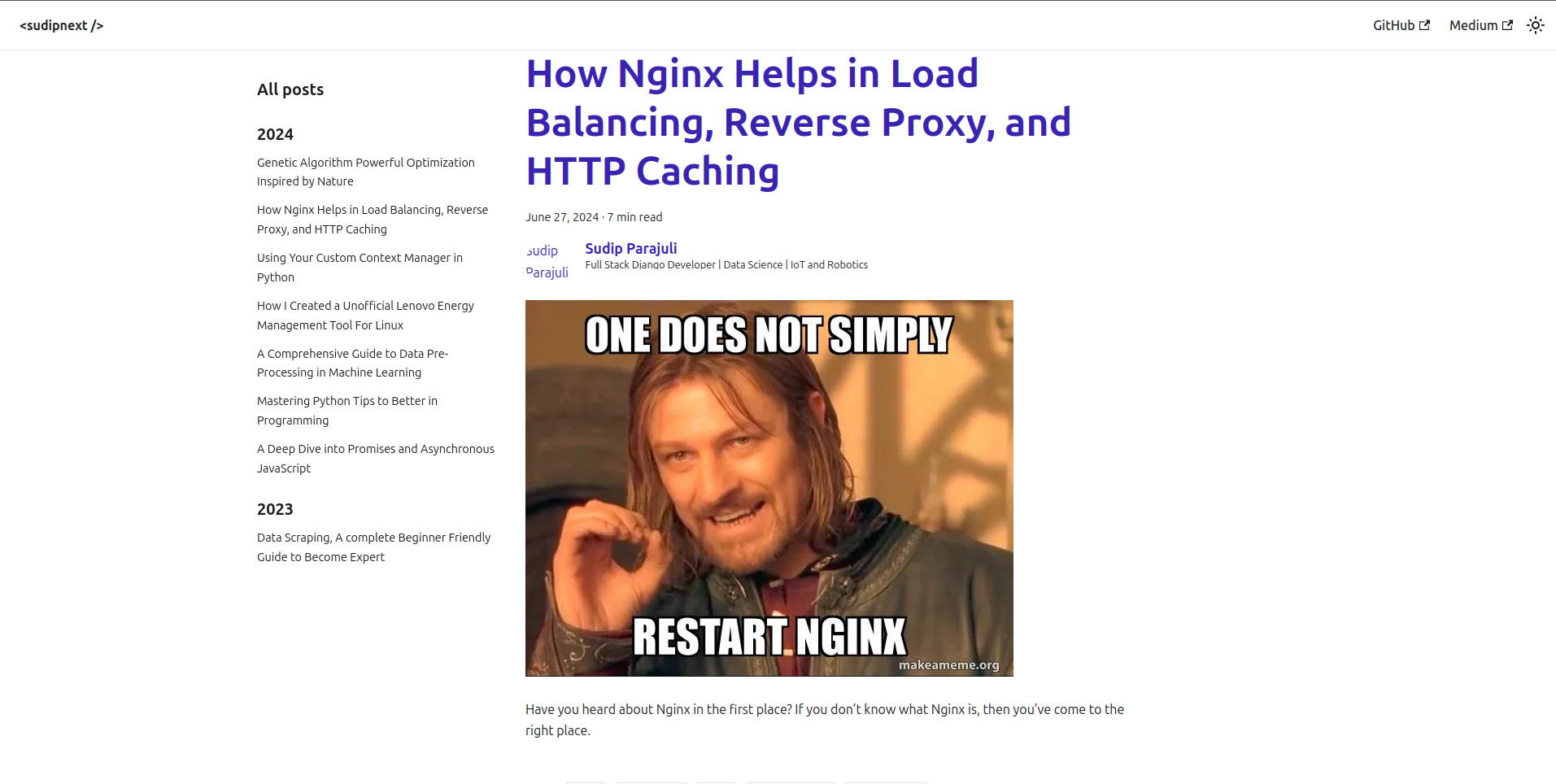 Personal Blog Platform