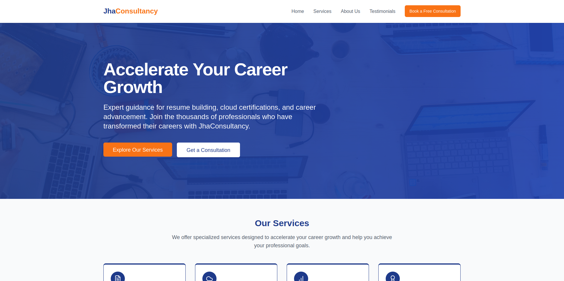 Jha Consultancy Portfolio Website